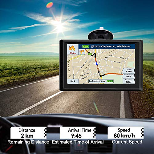 2020 GPS Navigation for Vehivles 7 Inch Screen, Car GPS Navigation with Bluetooth Hands Free Talking, 8GB+256MB Car GPS Navigation System Smooth Running, Lifetime Free Map Upgraded