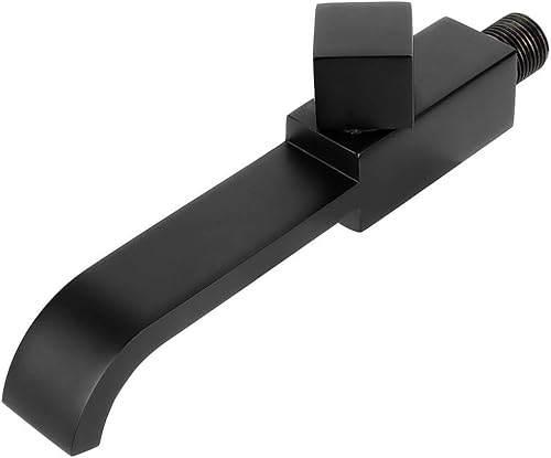 Miniatura 8 de Grifo de agua de conexión de rosca G12, grifo de lavabo montado en la pared, grifo de agua fría, accesorios de baño, negro mate