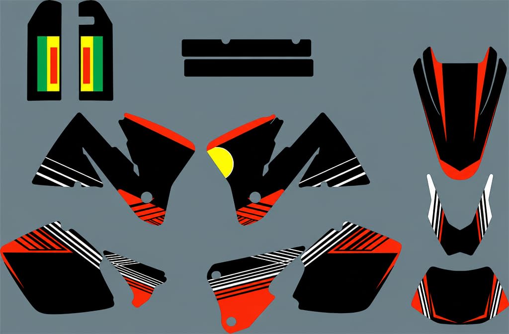 MXP Kit di adesivi per moto con sfondo grafico, compatibile con KTM EXC 2001 2002