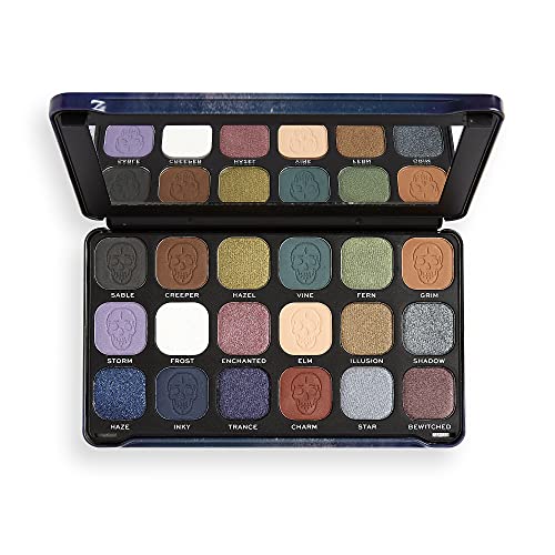 Makeup Revolution Forever Flawless Eyeshadow Palette, 18 Shimmer & Matte Colours, Enchated - Image 4