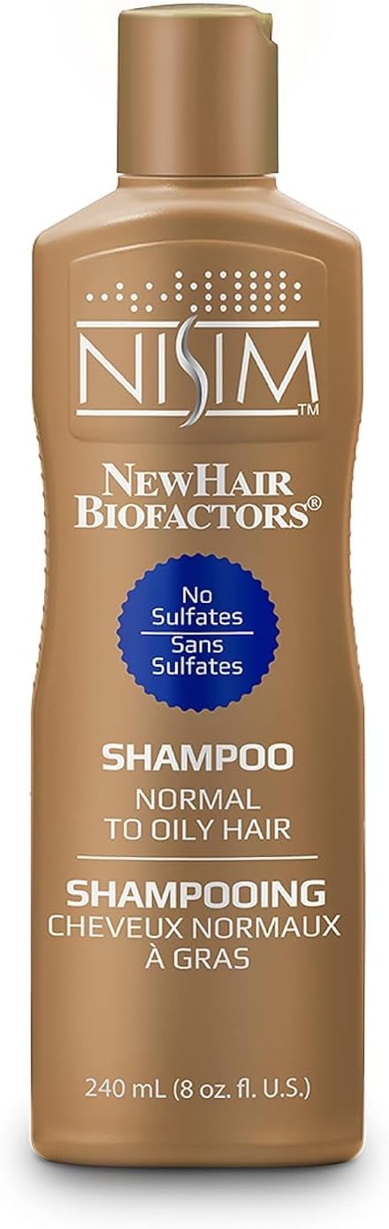 Nisim NewHair Biofactors Normal to Oily Shampoo - No Sulfates 240ml/8oz