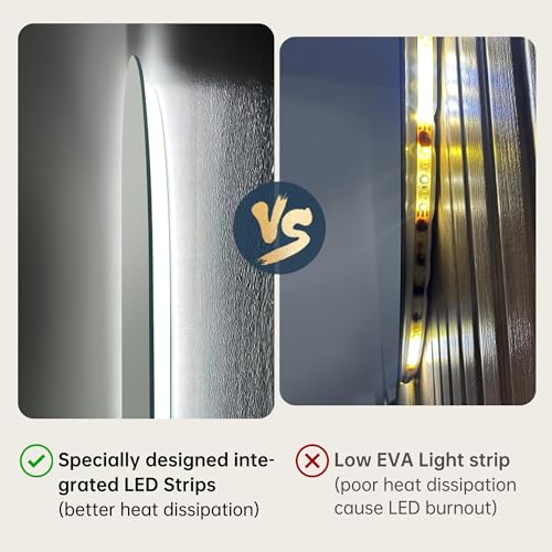 Smart Mirror with Lights and Bluetooth