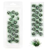 SOFPLATE Grasbüschel für Modelleisenbahn, Grasbüschel aus Kunstharz, grau-grün, Tieflandsträucher, Modelleisenbahn, Landschaftszubehör für Heimwerker, Handwerk, Eisenbahn, Landschaft, Militärgelände