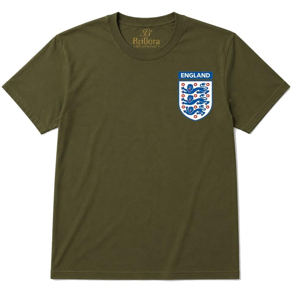 Womens Kids Mens England Football Shirt Rugby Shirt Collection: Lioness England T-Shirt, Top, and T Shirt Khaki