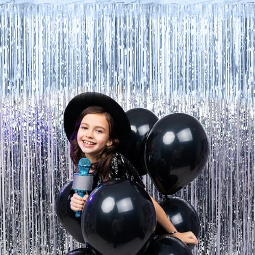 Image of Black Balloons Party Decorations 30 Pack 18 inch Round Halloween Latex Balloons for Black Themed Wedding Graduation Anniversary Birthday Party Backdrop Decorations