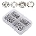 Produktbild RERI Jersey Druckknöpfe, 50Stück Silber 9.5mm, Nähzubehör Buttons Knöpfe Jersey Snaps für DIY Basteln Stoff, Kleidung Taschen