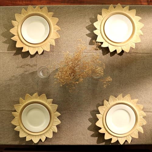 Plato cargador de madera artesanal de 13 pulgadas miniatura 4