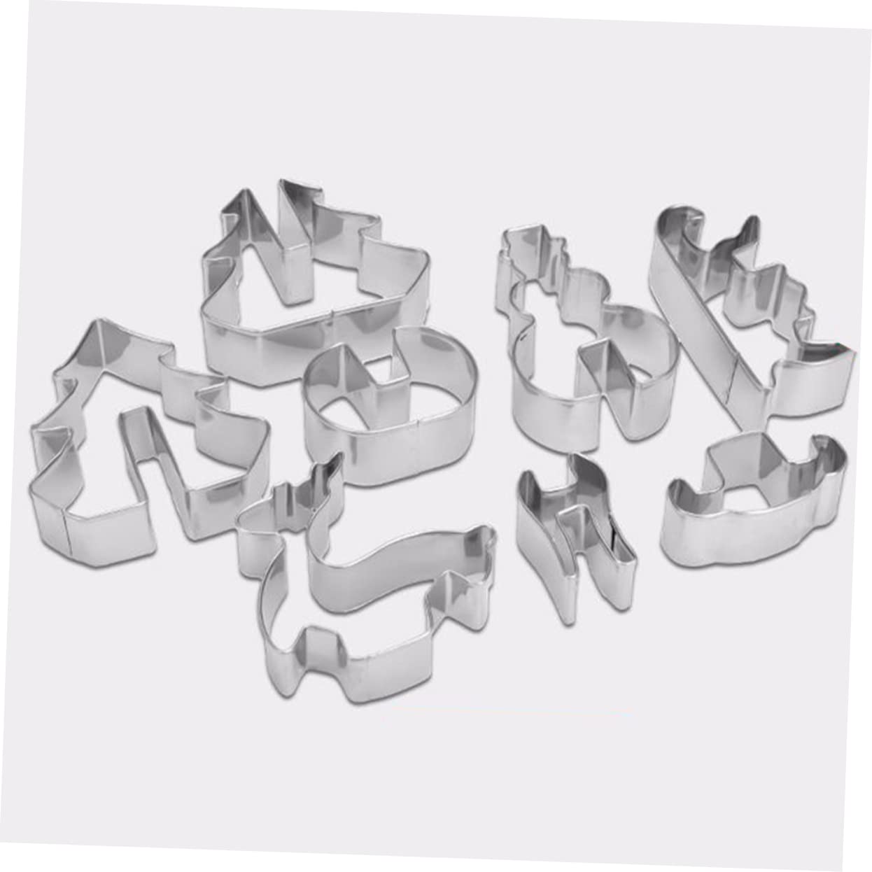 Alipis 40 Stk Ausstechformen Weihnachtsmann Backform silberne Keksformen DIY-Keks weihnachts plätzchenformen keksform ostern entzückende Keksform Keksausstecher im Weihnachtsstil Silver