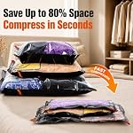 Vacuum Storage Bags for Travel with Rechargeable Pump, 10-Pack - Image 5