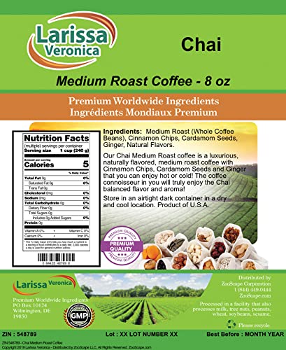Chai Medium Roast Coffee en grano 8 oz 2 Pack miniatura 2