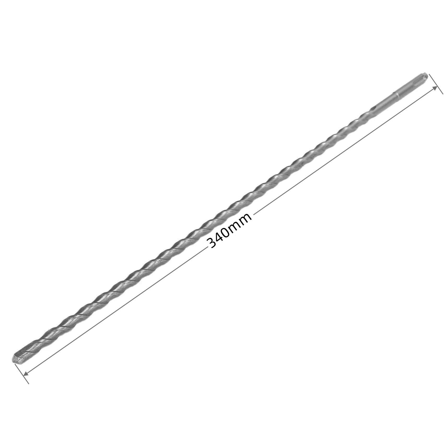 Zestaw wiertła obrotowego SDS Plus， Wiertło udarowe SDS Plus 8-35 mm 340 mm Końcówka z węglika spiekanego udarowego do betonu | 22mm