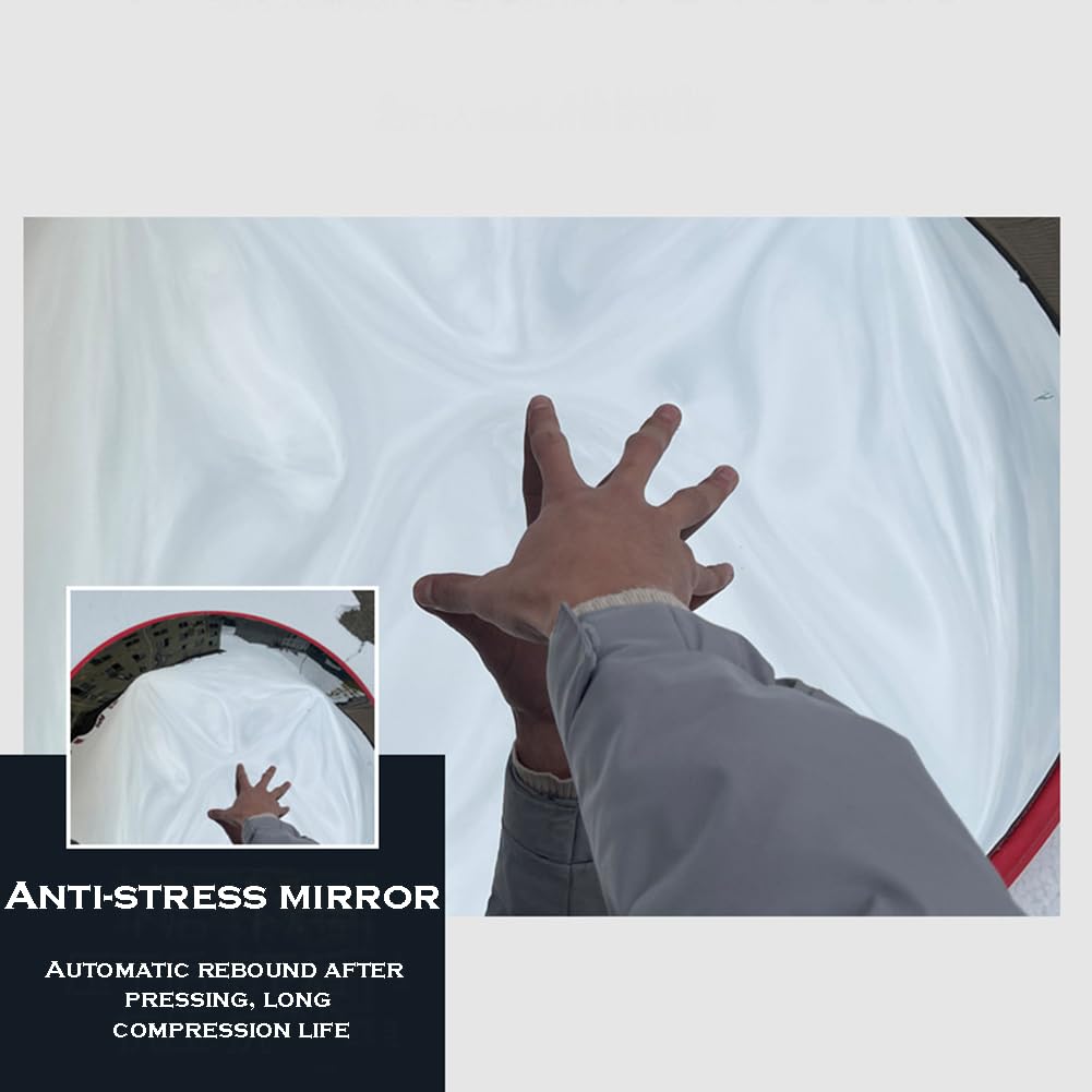 Mirror De Entrada Convexa, Espejo De Seguridad del Tráfico, Espejo De Seguridad Interior Y Exterior, Espejo De Seguridad Parabólico De Punto Ciego, Garaje, Almacén, Comercial,60cm