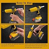 100W Cordless Hot Glue Gun for DeWalt 20V MAX Battery (Tool Only) High Temp Electric Power Glue Gun with 20PCS Full Size Glue Sticks for Arts Crafts DIY Festival Decor School Home Repair - Image 4