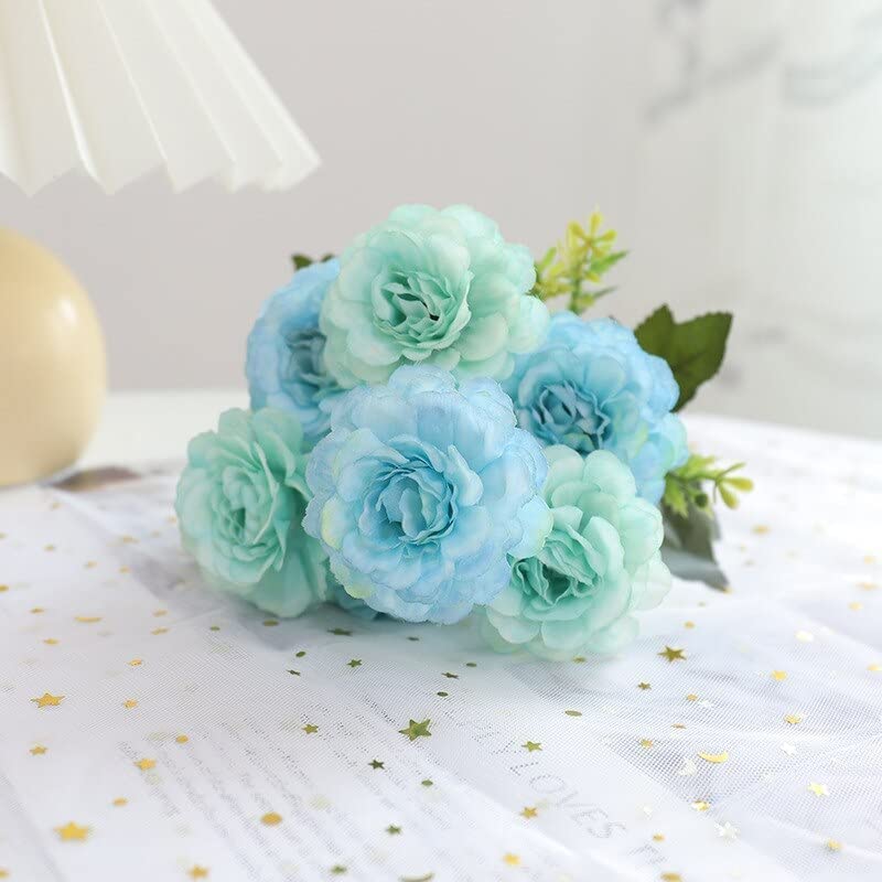 Fiori Artificiali Rosa Peonia di Seta con Congedo vegetale Fiori di Carta Decorazione murale Decorazione di Nozze Autunno Blumen Artigianato Festa della Mamma