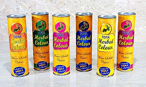 Image of Skin-Safe and No Irritation Herbal Holi Water Color Glitter Powder is Very Safe for Skin and Hair (Holi Water Color Pack of 6)