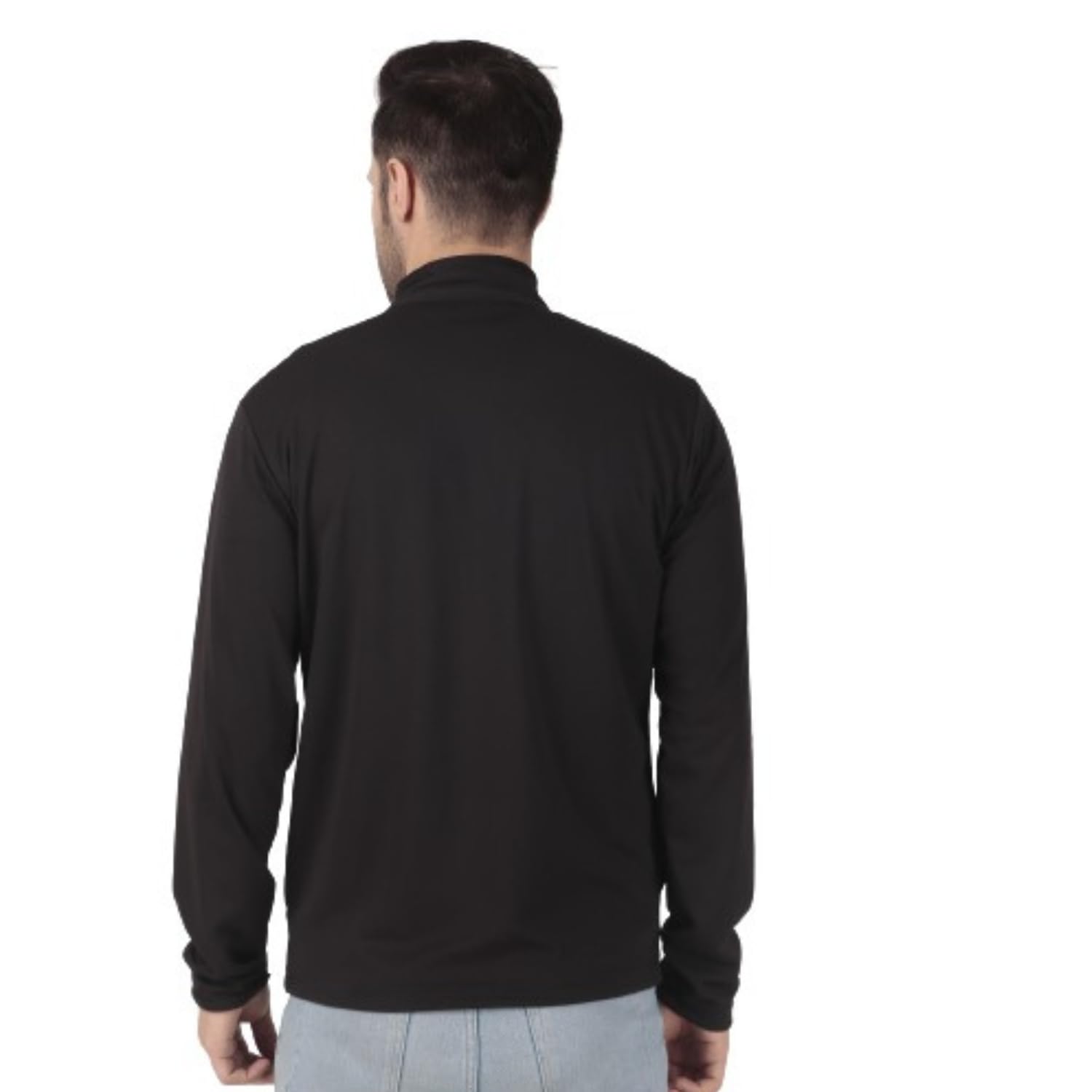 Just Junkies Full Sleeve Polyester Full Zip with Pocket Solid Men's Sports Track Standard Length Jacket (IN, Alpha, 2XL, Regular, Black) 1