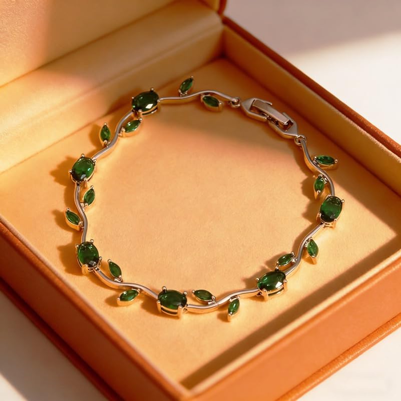 Image of Shining Diva Fashion Tulip Bracelet for Women, Floral Crystal, Anti Tarnish Jewellery Stylish Bracelet Gifts for Girls