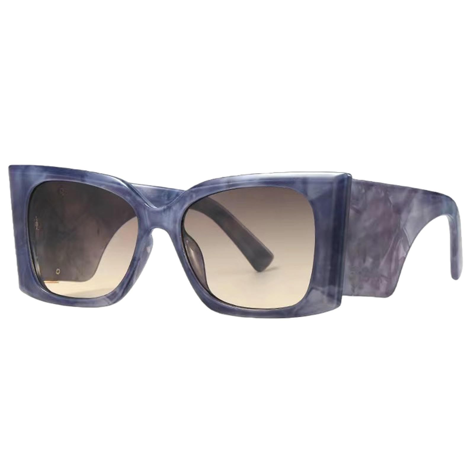 Gyios Sunglasses Mens Women's High Sunshade-blue Floral Frame Brown-pink Lens