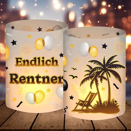 12 lanternes - Décoration de table - Décoration de départ à la retraite - Cadeau de départ à la retraite pour homme et femme - Pour fête d'adieu, fête de...