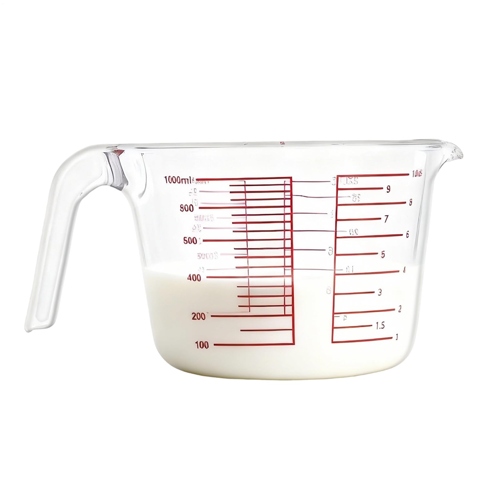 Tasse à mesurer en verre, cuisson précise, 15,5 x 11 cm, carafe graduée en verre, carafe graduée en verre, précision claire, pour tâches de cuisson, préparation des repas, préparation de recettes