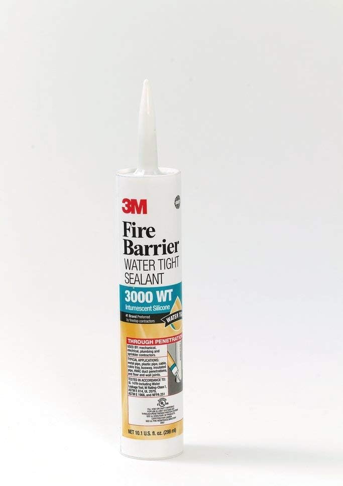 3M(TM) Fire Barrier Water Tight Sealant 3000 WT, 10.1 fl. oz., Cartridge, 12/case