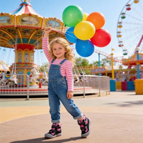Image of Mishansha Kids Water Resistant Hiking Boots, Boys Girls Anti Collision Anti-Skid Athletic Outdoor Ankle Adventure Trekking Shoes