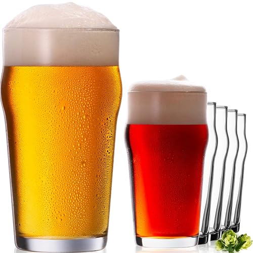 PLATINUX Set di 6 bicchieri da birra da 500 ml (max. 568 ml), boccali da birra in vetro per birra