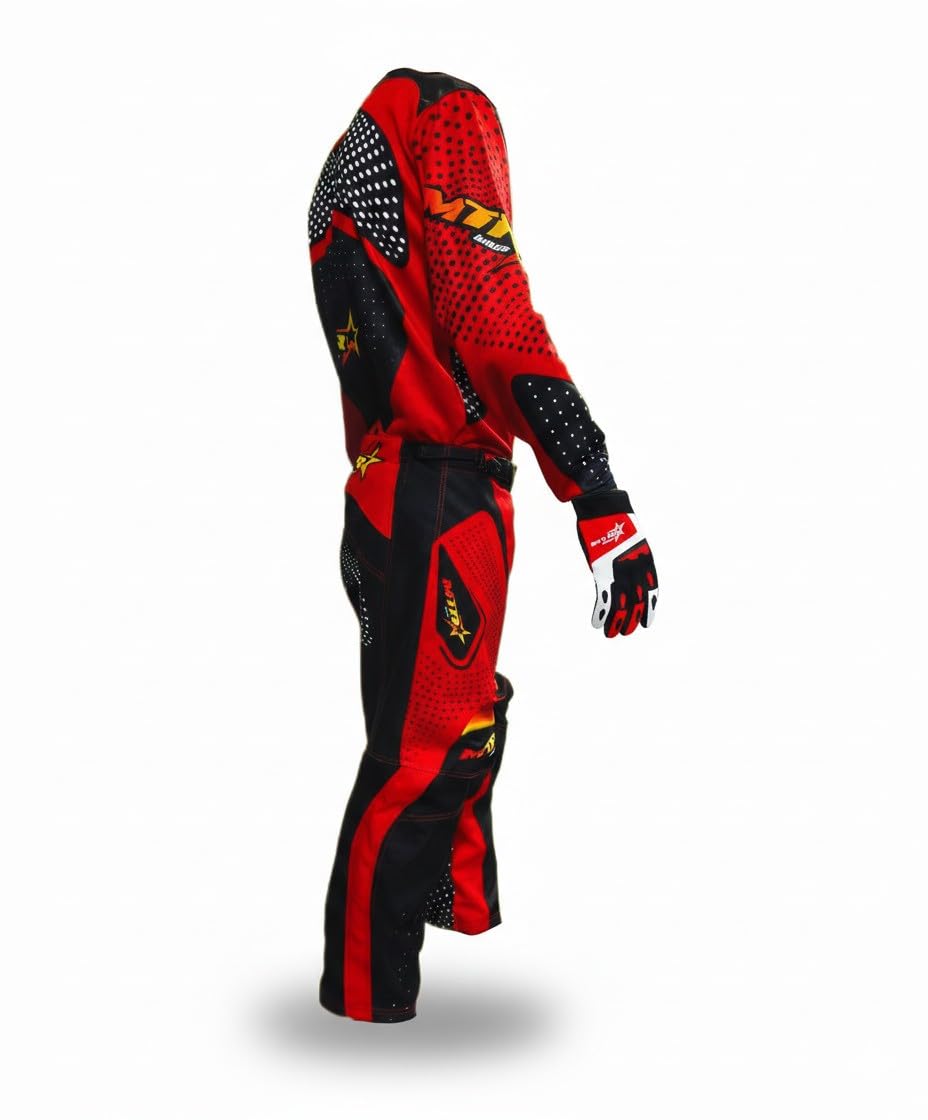 Equipación motocross MTR adulto completa pantalón camiseta y guantes