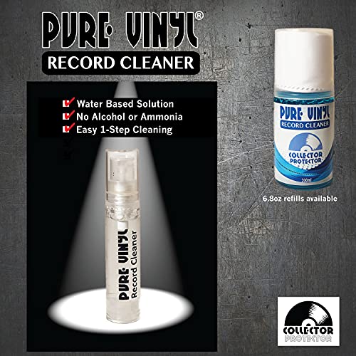 Collector Protector Vinyl Record Cleaner Kit | Vinyl Cleaning Kit | Anti Static Carbon Fiber Vinyl Record Brush & Lp Cleaning Solution #TOP3