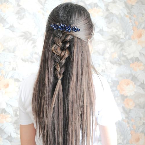 Pinza para cabello con cristales azul Shimmeroo miniatura 5
