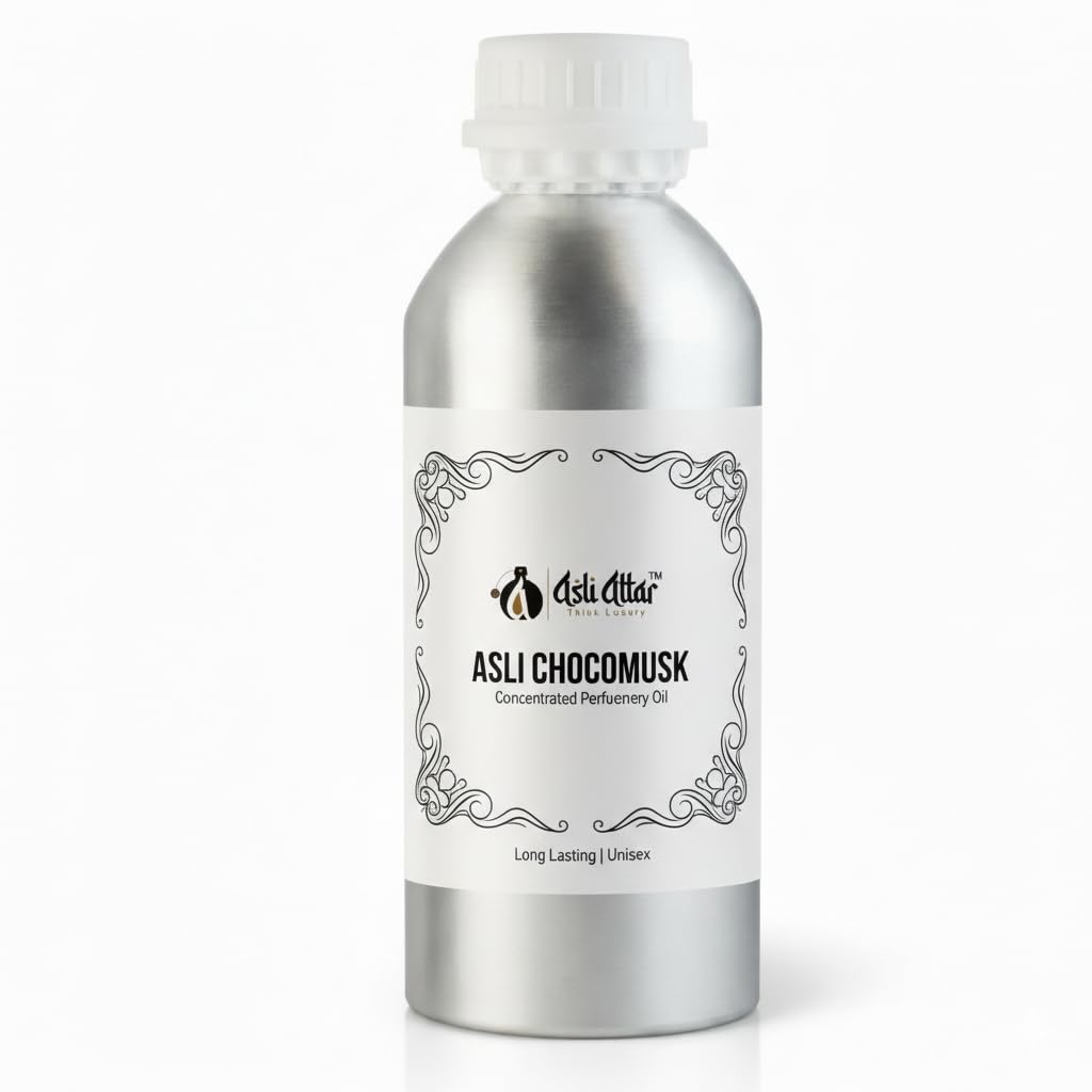 ASLI CHOCOMUSK Concentrated Perfume Oil | Long Lasting Non Alcoholic Attar for Men & Women | Chocolate Musk Sweet Fragrance Oil (100ml)-image-28