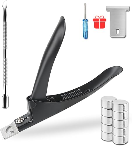 Cortador de uñas acrílicas, de acero inoxidable, ajustable, cortaúñas, cortaúñas, recortador de puntas de uñas para arte de uñas artificiales,