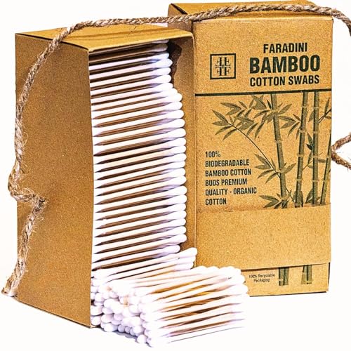 Bamboo Cotton Swabs 500 Count | Eco-Friendly & Pure Cotton