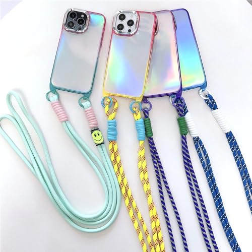 Coque antichoc iPhone 12 évite les chutes étui lanière acrylique jaune - 6