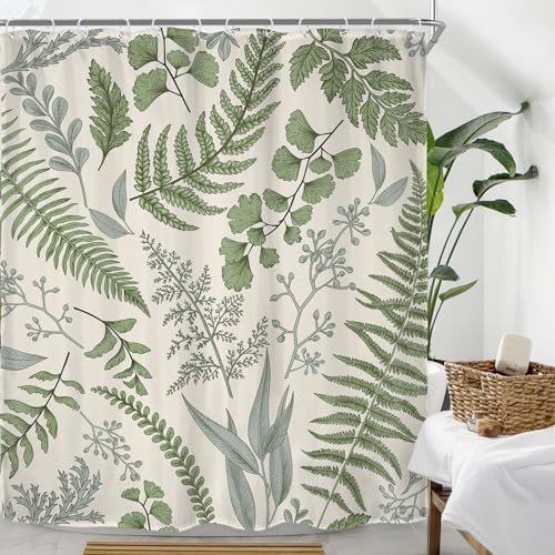 Ohocut Boho Shower Curtain Green Shower Curtain Cute Floral