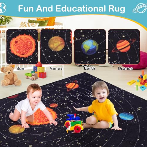 Tapete Decorativo Infantil Outer Space 150x200 cm miniatura 3