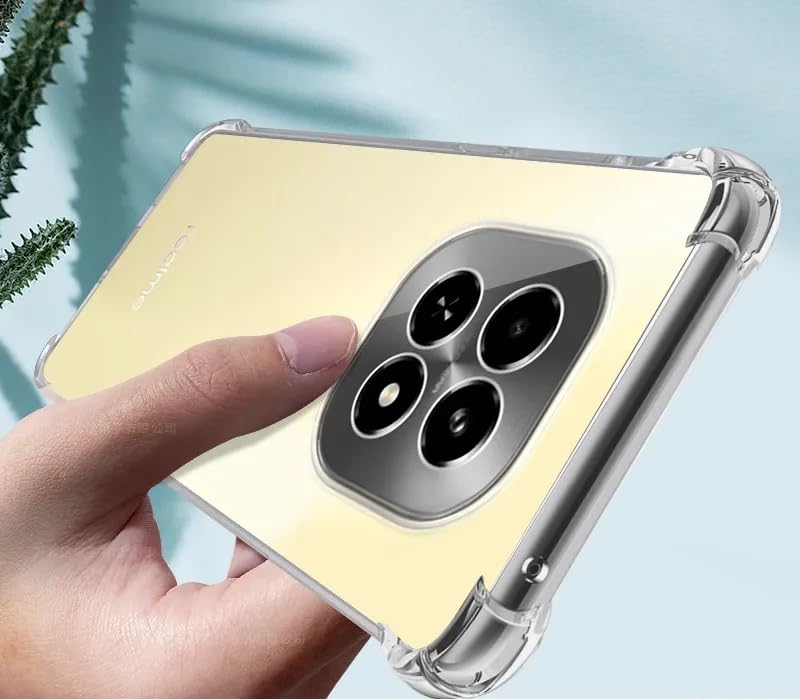 Image of REALCASE Silicone Realme C63 5G Back Cover Case, Scratch Resistant Protective Crystal Clear Transparent Shock Proof Bumper Back Cover Case for Realme C63 5G