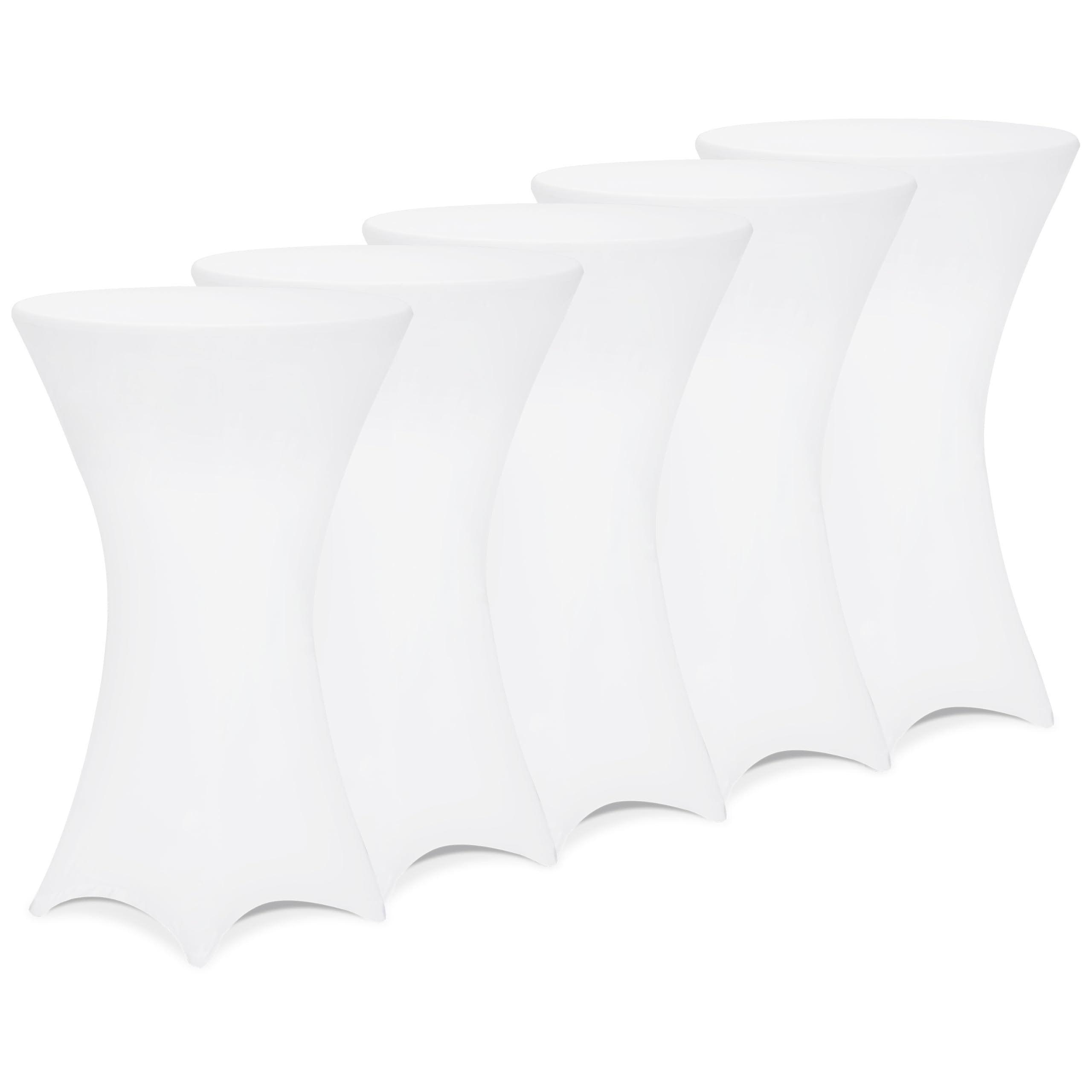 Detex® White Cocktail Table Cover 5Pcs Set 60Cm