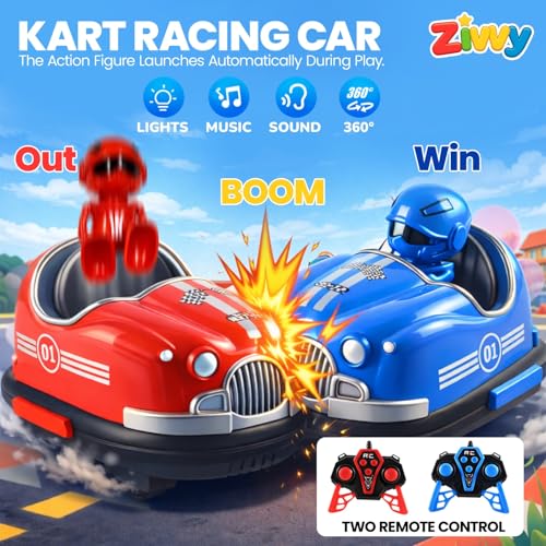 Image of Remote Control Bumper Car Toy for Two Players | 2.4GHz RC Bumper Car | High-Speed Racing Toy | USB Rechargeable | Fun Battle Game | Birthday Gift for Boys & Girls