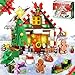 GIVFOZAY Christmas Gingerbread House Building, Christmas Village House Building Set, Contain Christmas Tree and Train, Xmas Brick Toy Gifts for Adults Teens and Kids 1288PCS