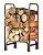 Fire Beauty Firewood Rack Log Holder,Log Storage Holder,Storage Rack,Firewood Stacker for Fireplace Indoor Outdoor(Small)