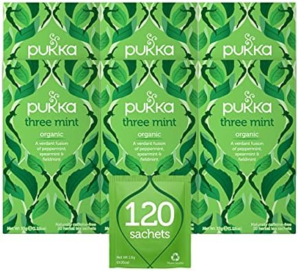 (6 PACK) - Pukka Three Mint Tea| 20 Bags |6 PACK - SUPER SAVER