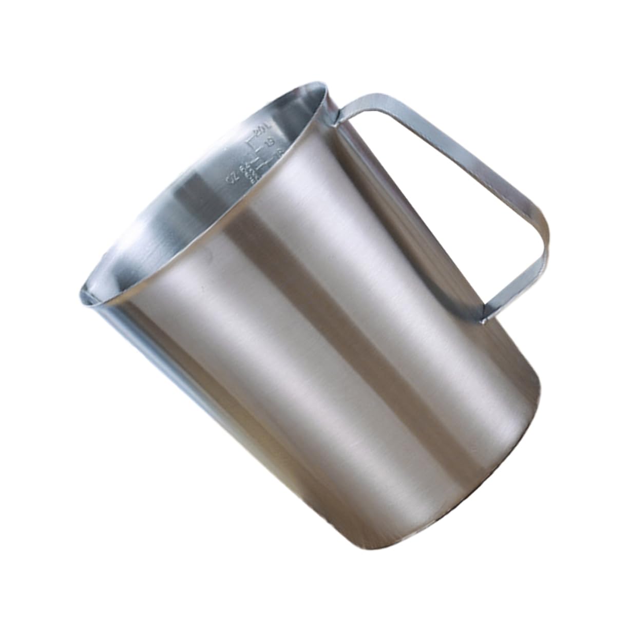 Tasse à Mesurer en Acier Inoxydable 2000ml Argenté | Poignée, Graduations Précises, Antirouille et Anti-chute, pour Bars et Fêtes