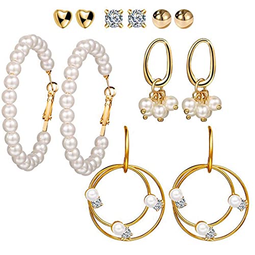 Image of Shining Diva Fashion Stylish Combo Metal Earrings for Women and Girls