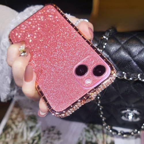 Coque en métal et paillettes pour iPhone 15 Pro Max | Protection luxe chic