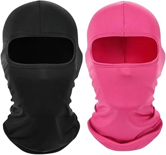 2 Pieces Thin Balaclava Ski Mask Head Mask Full Face Mask Windproof Sun UV Protection Hood for Women Men