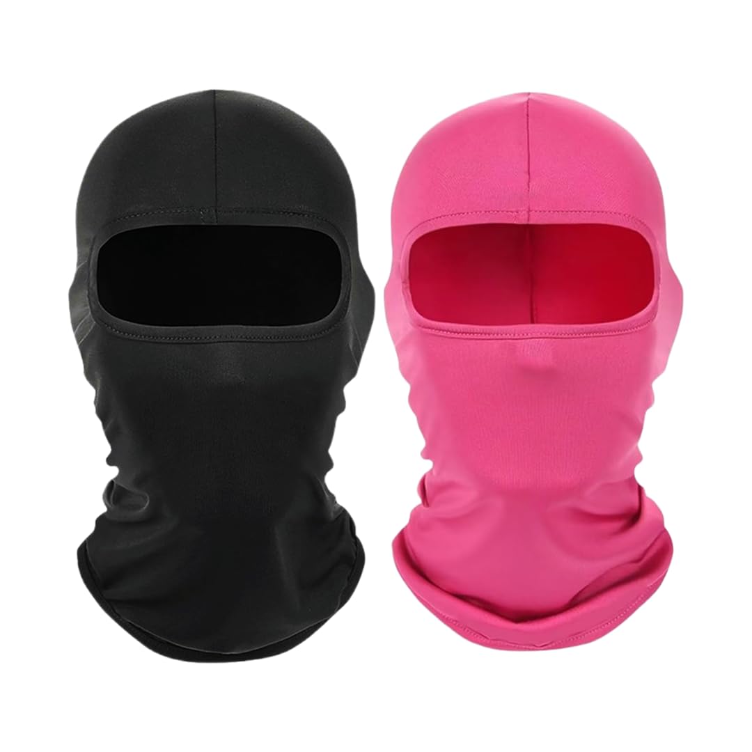 2 Pieces Thin Balaclava Ski Mask Head Mask Full Face Mask Windproof Sun UV Protection Hood for Women