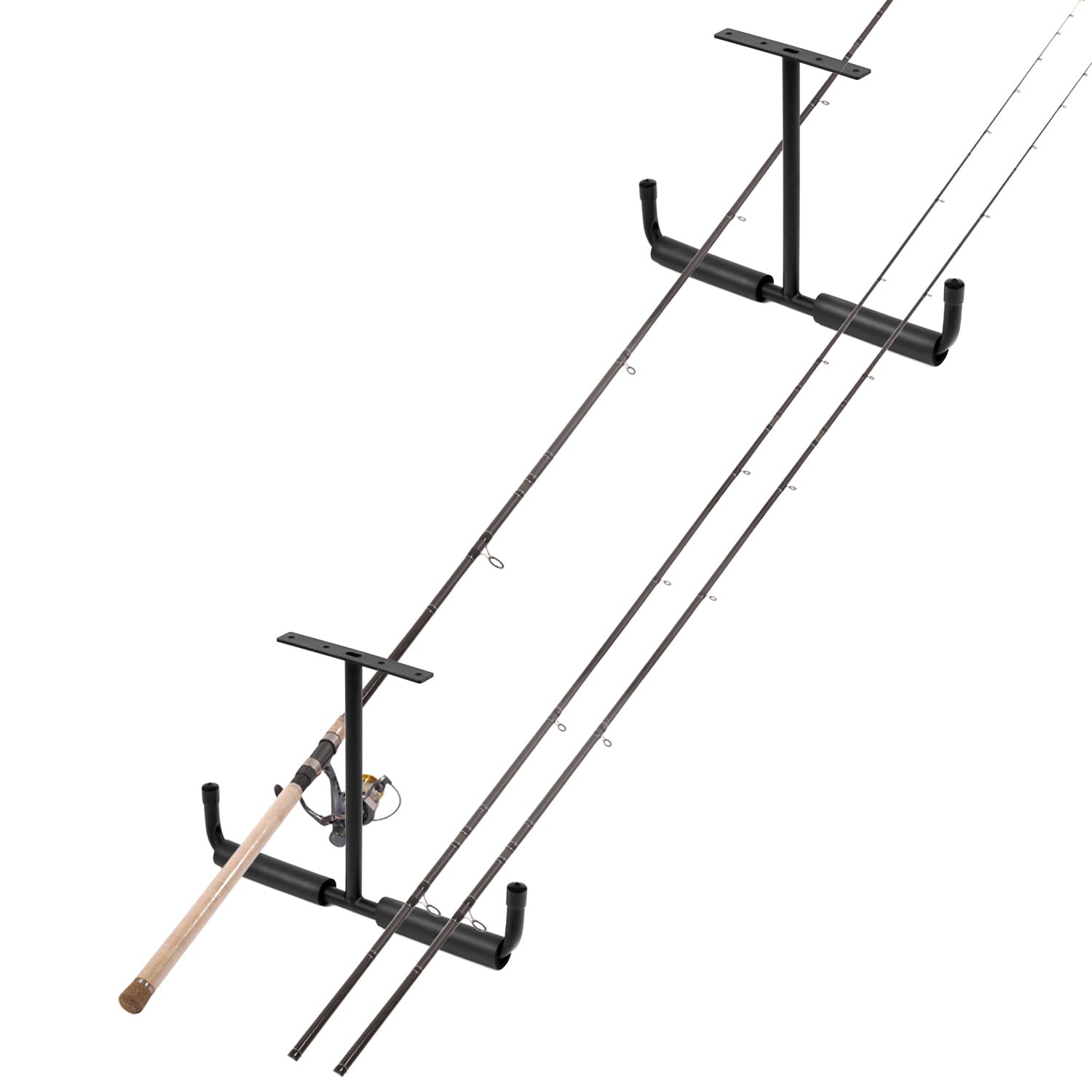 QWORK® 4 sztuki ciężkich haków garażowych, 42,5 cm, haki ścienne z podwójnymi hakami, haki garażowe, na opony samochodowe, artykuły sportowe, drabiny, rowery