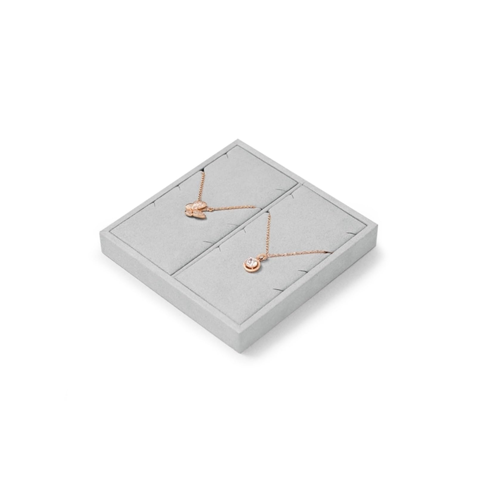 YGMNQAL Velvet Jewelry Tray Display Trays Grey Velvet Jewelry Display Tray For Ring Earrings Bangle Necklace Tray Organizer Jewelry Display Tray Grey