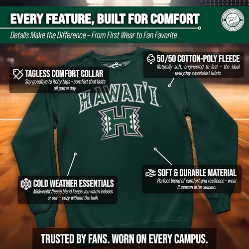 Image of NCAA College Sweatshirt Fleece Crewneck Pullover for Men and Women | Officially licensed NCAA college gameday crewneck pullover - 9 oz fleece lined sweatshirt with arch and logo design